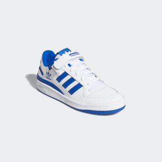 adidas Sneaker ADIDAS ORIGINALS FORUM LOW, Herren, Gr. 44,5, weiss (cloud wei&szlig;, cloud wei&szlig;, royal blau), Polyurethan, Synthetik, Schuhe Sneaker