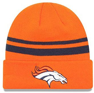 New Era Unisex-Adult NFL Official Sport Knit Classic Striped Knit Beanie Cold Weather Hat, Denver Broncos, One size