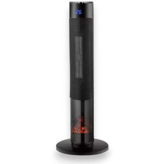 No Brand Estufa El&eacute;ctrica Cer&aacute;mica Vertical 27x27xh86 Cm Con Dos Niveles De Calefacci&oacute;n