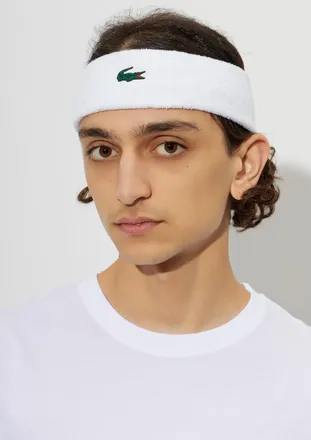 Lacoste Headband, Mens, White