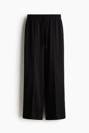H&M Wide Crease-front Joggers in Black at Nordstrom, Size Xx-Small