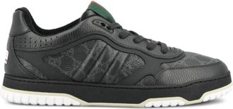 Gucci Re-Web Sneaker - Heren - Sneakers - Zwart - 41 1/2 EU - Leer - Schoenen