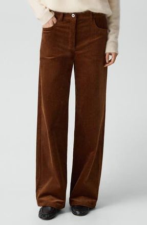 Theory Wide Leg Corduroy Pants in Caramel at Nordstrom Rack, Size 14