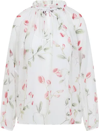 Giambattista Valli Womens Silk Blouse - White - Size EU 38 (Womens)
