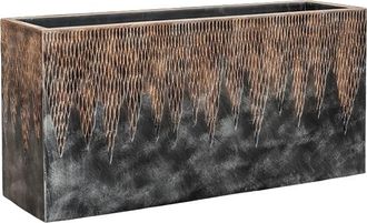 Baq Grosser Xl Blumentopf Luxe Lite Universe Comet Rectangle 50 x 100 cm - Bronze