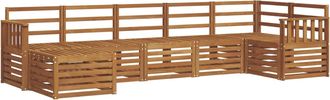 vidaXL Conjunto De Sof&aacute;s De Exterior 7 Uds. Natural Vidaxl