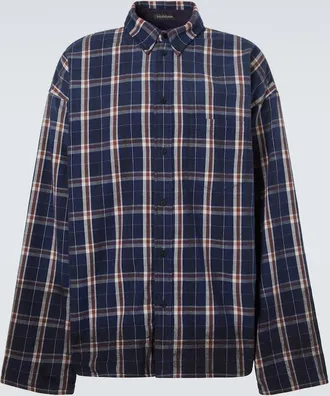 Balenciaga Reversible flannel and fleece shirt
