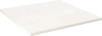 vidaXL Vidaxl Piano Tavolo Bianco 70x70x2,5cm Legno Massello Di Pino