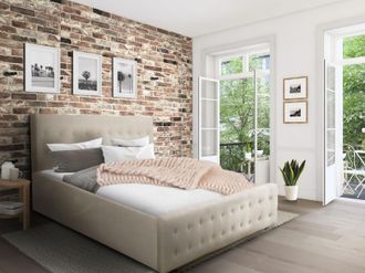 HOME AFFAIRE Polsterbett »Vaine« in 5 Breiten, auch in Länge 220 cm, incl. Roll-Lattenrost