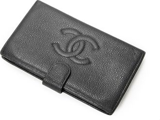 Chanel Pre-owned Womens Timeless Long Bifold Wallet - Black - One Size