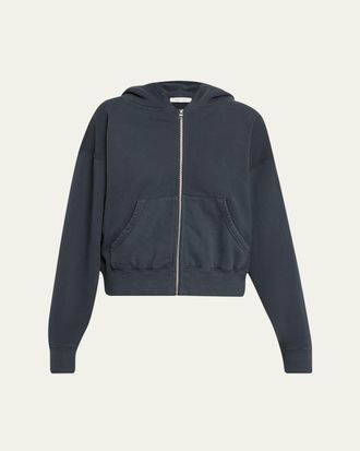 Slvrlake Denim Cotton Fleece Zip Hoodie