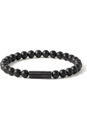 Le Gramme Le 28 Brushed-Ceramic Beaded Bracelet