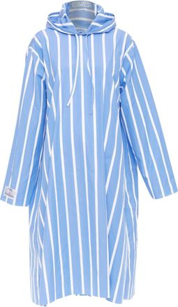 VETEMENTS 2018 Blue Striped Poncho Dress