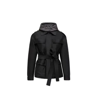 Moncler Essalois Hooded Down Field Jacket Black Size 0