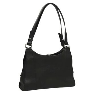 Loewe Tweedehands leren handtassen - Dames - Pre-owned - Zwart - Maat: ONE Size Leer