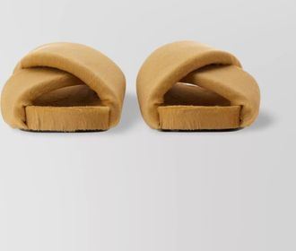 Jil Sander leather crisscross sandals