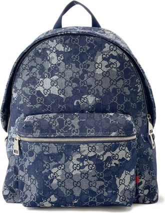 Gucci Navy Denim Backpack (Pre-Owned)