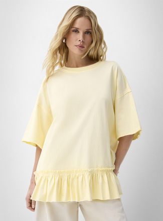 Icone Womens Ruffled oversized T-shirt