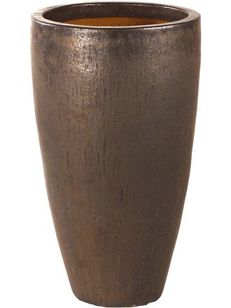 Baq Hochwertiger Xl In-/Outdoor Blumentopf Plain Partner &oslash; 56 cm/H&ouml;he 110 cm, Bronze