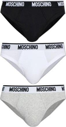 Moschino Driepak logo briefs - Heren - Onderbroek - Veelkleurig - 2XL - Katoen - Ondergoed