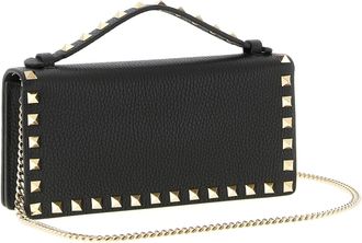 Valentino Garavani Rockstud Wallet on Chain - Black