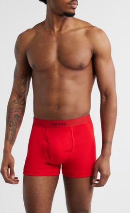 Tom Ford Cotton Stretch Jersey Boxer Briefs in Scarlet at Nordstrom, Size X-Large