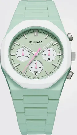 D1 Milano Orologio bicolore in policarbonato con motivo astratto