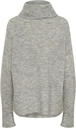 Part Two Leahspw Pu Strik 30309508 - Dames - Coltruien - Grijs - XL - Wol - Truien & Vesten