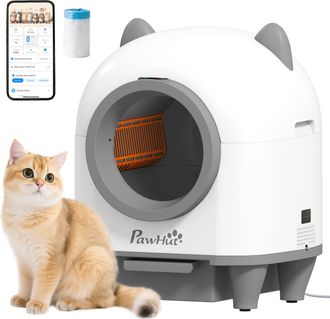 OEM Arenero Gatos Autolimpiable 80l Eliminaci&oacute;n De Olores Control De App Protecci&oacute;n De Seguridad 1 Rollo De Bolsas De Basura