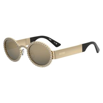 Moschino Rose Gold Mirrored Sunglasses