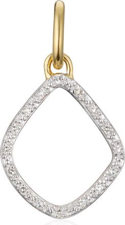 Monica Vinader Gold Riva Kite Diamond Pendant Charm Diamond