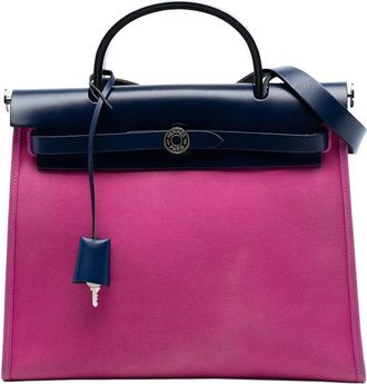 Herm&egrave;s Pre-owned Hermes Toile Herbag Zip 31 Ladies C