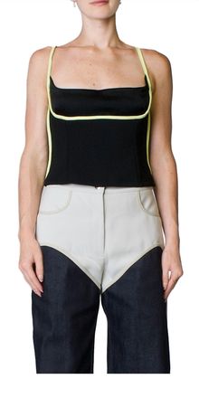 Paris Georgia Florian Singlet Top In Black