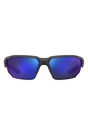Under Armour 70mm Polarized Oversize Sport Sunglasses in Grey at Nordstrom Rack