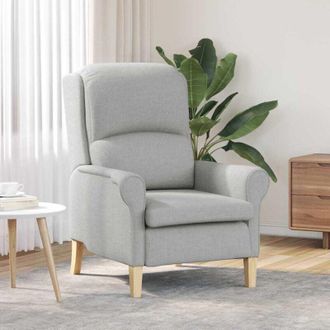 vidaXL Poltrona Grigio nuvola 76 x 94 x 102 cm Tessuto - Vidaxl