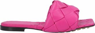 Bottega Veneta Geweven leren Slide Sandalen Roze - Dames - Sandalen - Roze - 36 EU - Leer - Schoenen
