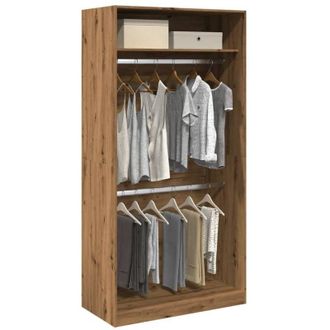 vidaXL Vidaxl - Armario De Madera De Ingenier&iacute;a Roble Artesanal 100x50x200 Cm