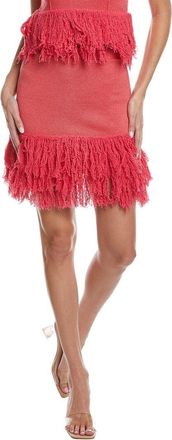 JoosTricot JoosTricot Fringe Linen-Blend Mini Skirt
