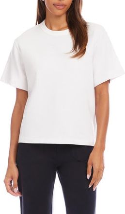 Karen Kane French Terry T-Shirt in White at Nordstrom, Size X-Large