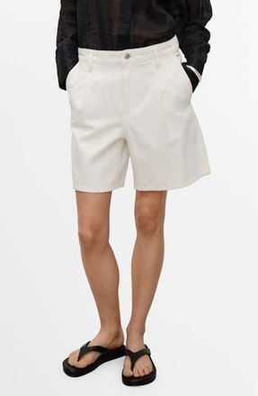 Mango Dart Bermuda Denim Shorts in Off White at Nordstrom Rack, Size 0