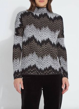 Lyssé Selena Funnel Neck Pullover Sweater In Alpine Charm
