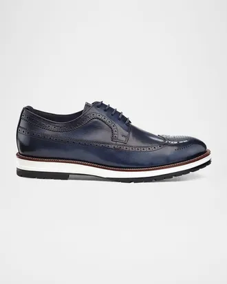 Ike Behar Men & apos;s Louis Hybrid Wing-Tip Leather Derby Shoes
