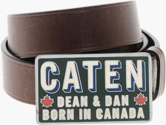 Dsquared2 Leather Belt with Logoed Buckle 30mm size 85