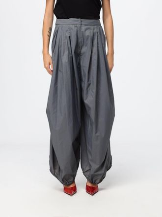 Emporio Armani Wide-Leg Technical Fabric Trousers with Drawstring
