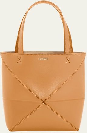 Loewe Puzzle Fold Mini Tote Bag in Shiny Leather