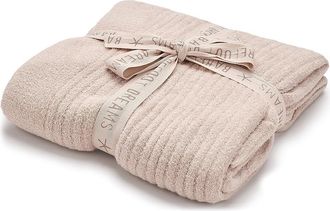 Barefoot Dreams CozyChic lite(r) Ribbed Throw Blankets Stone, Nylon