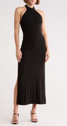 LBLC The Label Faye Midi Halter Dress in Black at Nordstrom Rack, Size X-Small