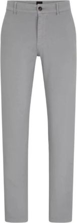 HUGO BOSS Heren, Broeken, Grijs, Maat: W35 L32 Katoen