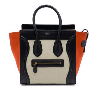 Celine Pre-owned Celine Micro Tricolor Canvas and Leather Luggage Tote Ladies 9NLS17OUEAU2JH2Z