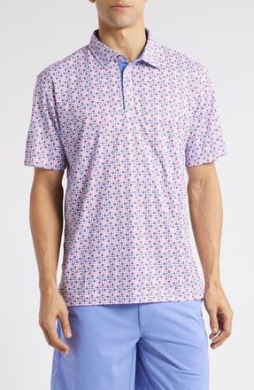 Swannies Sutton Print Golf Polo in Iris at Nordstrom Rack, Size Small
